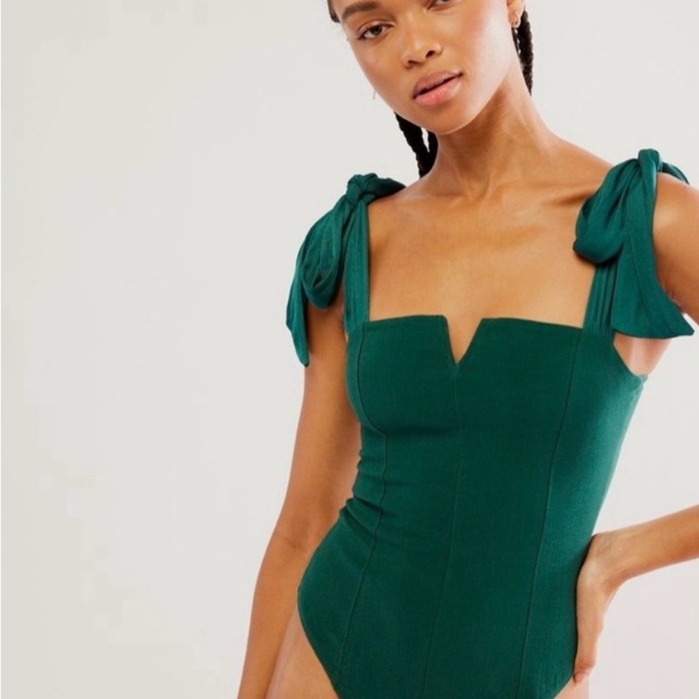 Free People Lola Bodysuit Green